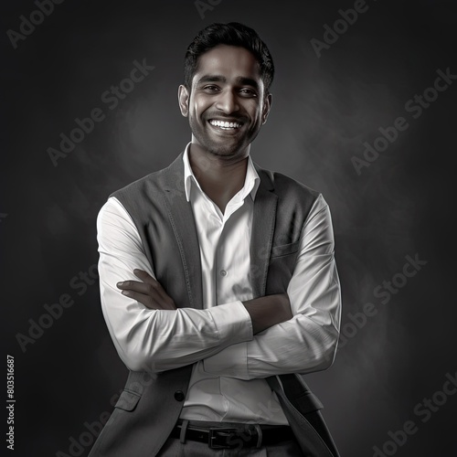 Man with crossed arms poses for picture