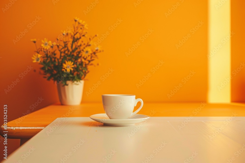 Early Morning Light in a Stylish Minimalist Kitchen with a Serene Breakfast Setup Early Morning Light in a Stylish Minimalist Kitchen with a Serene Breakfast Setup