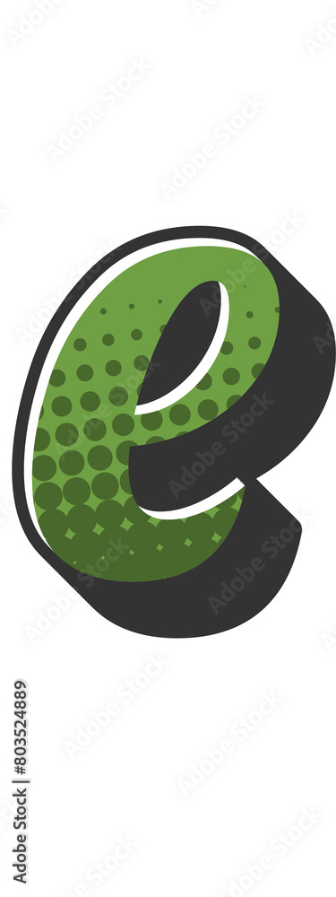 Comic Halftone Alphabet Letter and Number