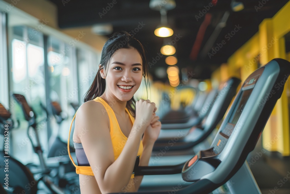 Fototapeta premium portrait of a woman in the gym