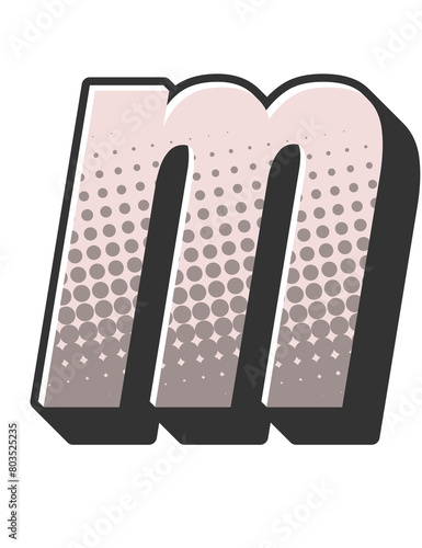 Comic Halftone Alphabet Letter and Number