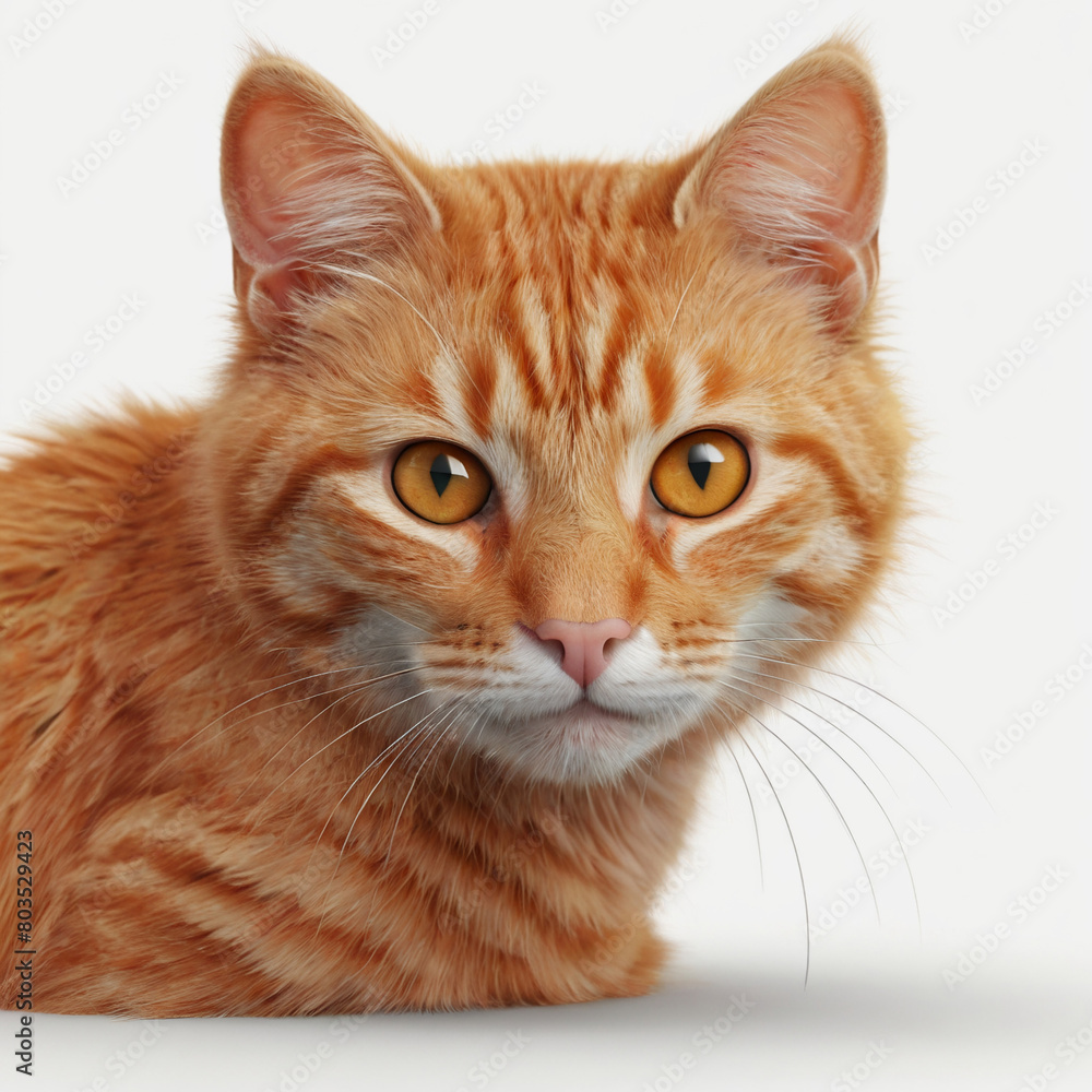 3D Orange Cat Model