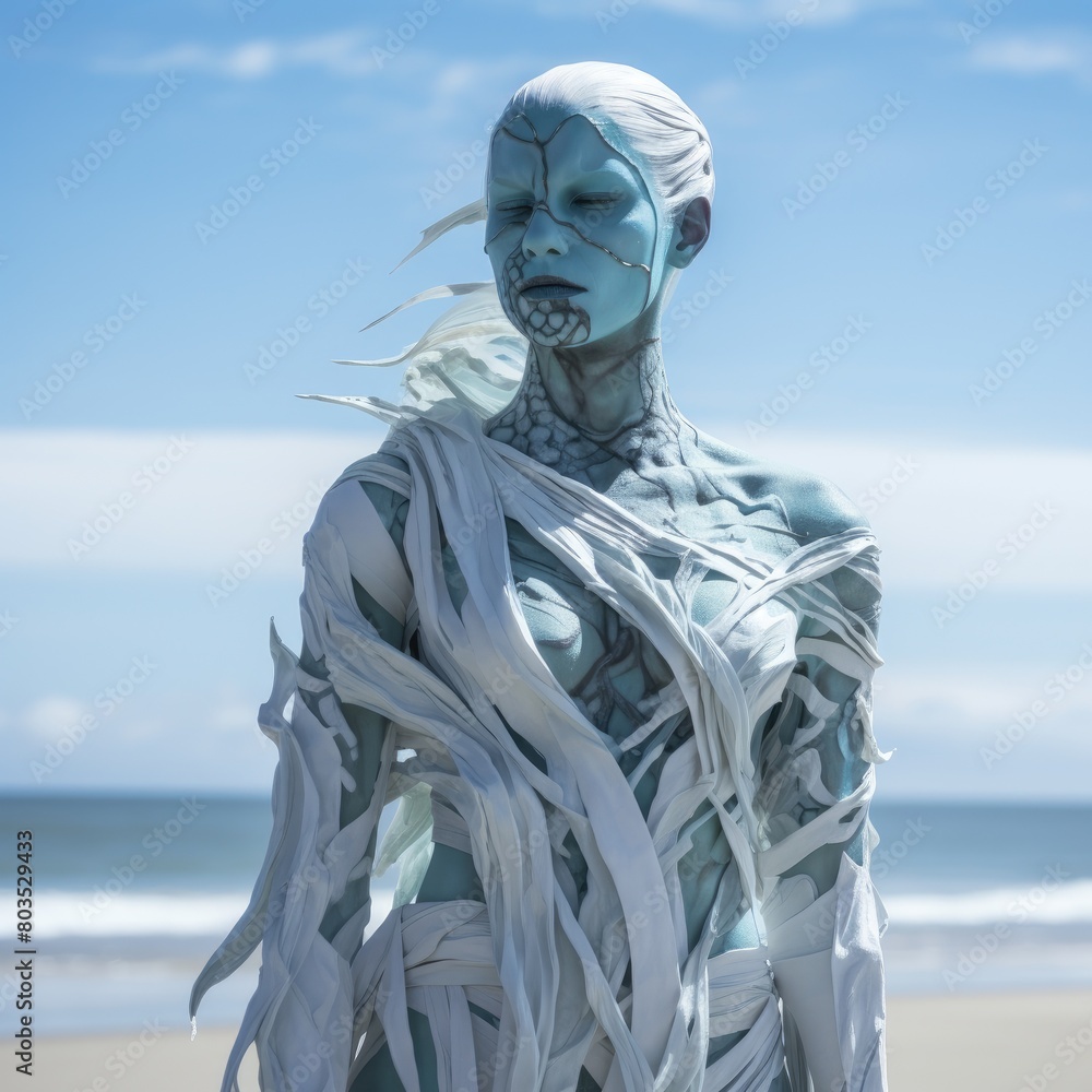 Obraz premium Ethereal alien creature on a beach