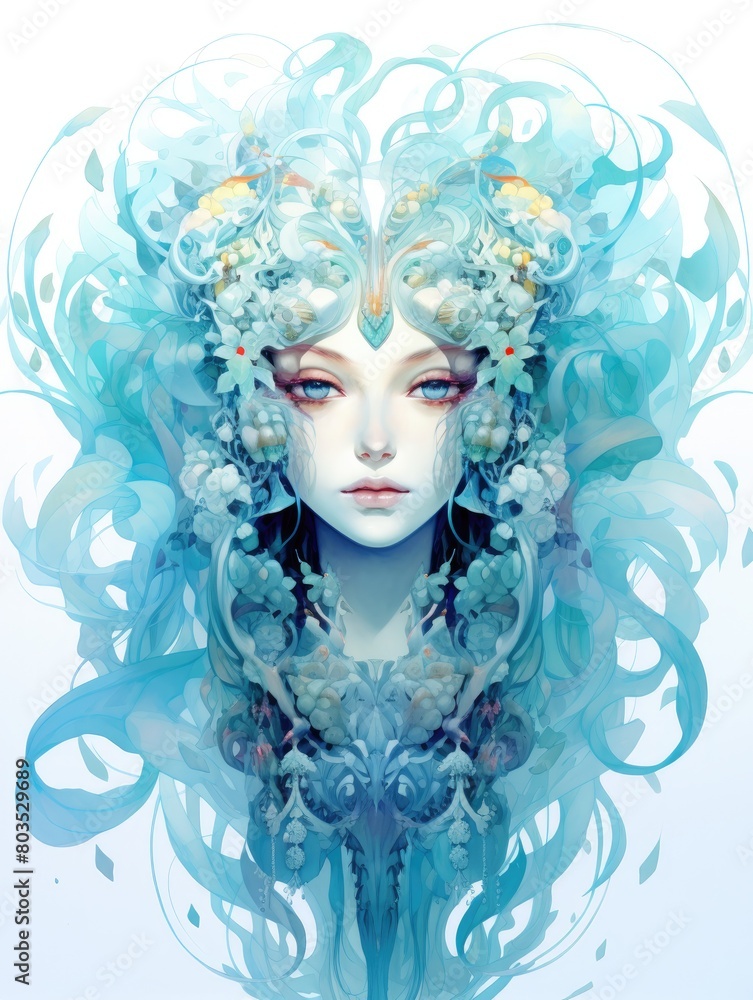 Ethereal fantasy portrait of a mystical woman Ethereal fantasy portrait of a mystical woman