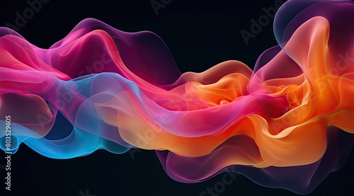 Vibrant abstract fluid art background