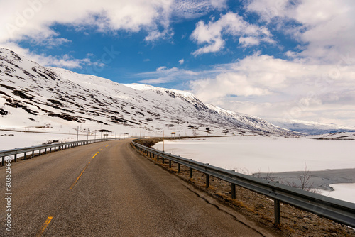  views of the Hjørundfjorden taken from Saebo during springtime, Norway photo