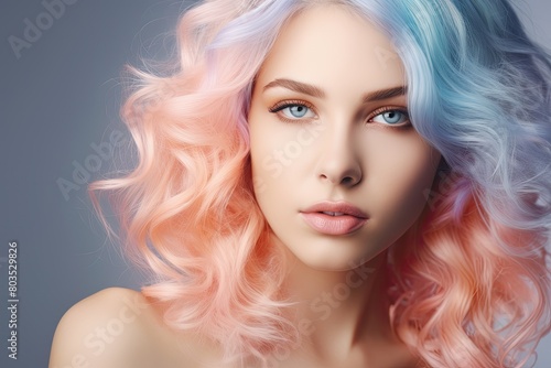 Vibrant colored hairstyle