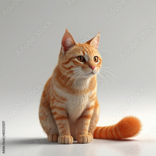 3D Orange Cat Model © De Lune Studio