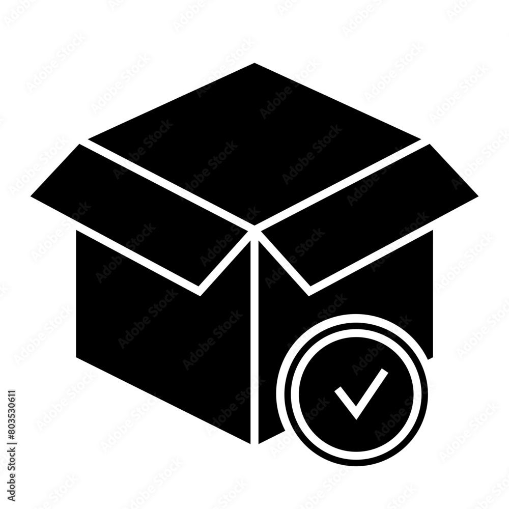 Box icon. Empty open shipping box or unboxing icon. Box icon. Empty open shipping box or unboxing icon.