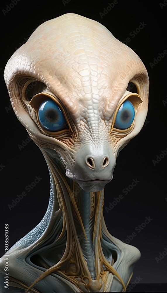 Detailed alien creature portrait