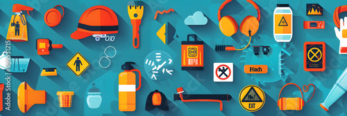 Iconographic Depiction of Universal Safety Guidelines and Precautions photo