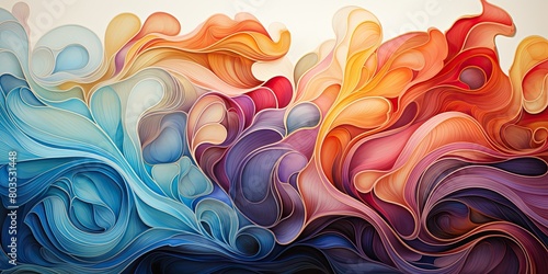Vibrant abstract fluid art design