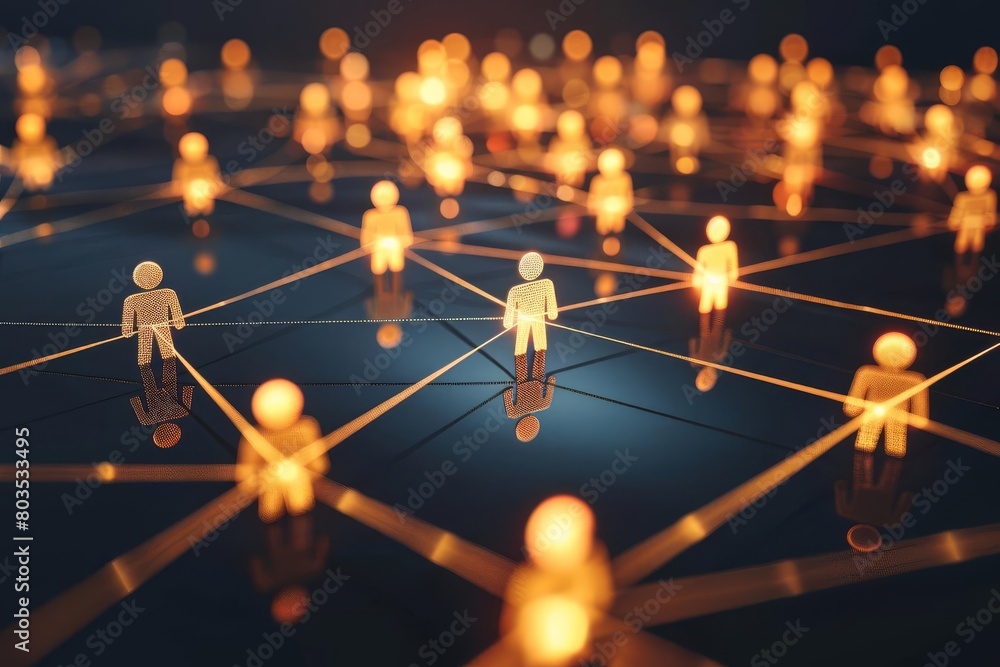 human resources strategy concept network of interconnected people management and leadership abstract illustration human resources strategy concept network of interconnected people management and leadership abstract illustration