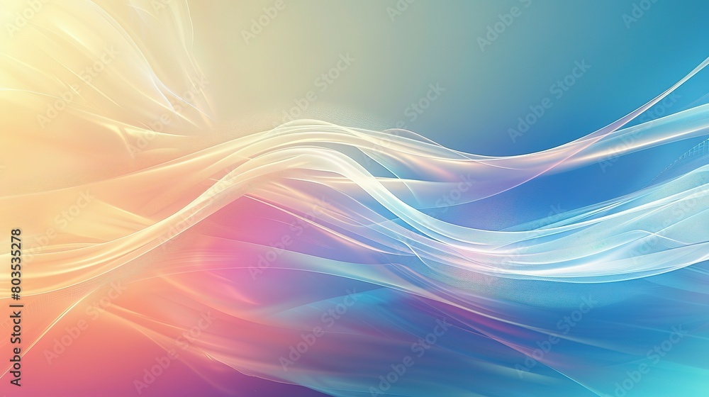 Obraz premium Digital abstract wave background, template for business banner, formal backdrop, abstract design element for tech, AI, data, audio, graphics, presentation, and more