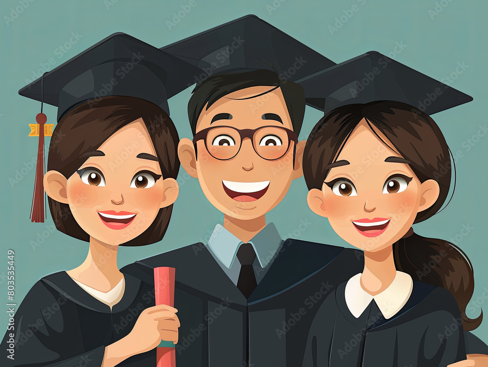 Obraz premium congratulations cartoon