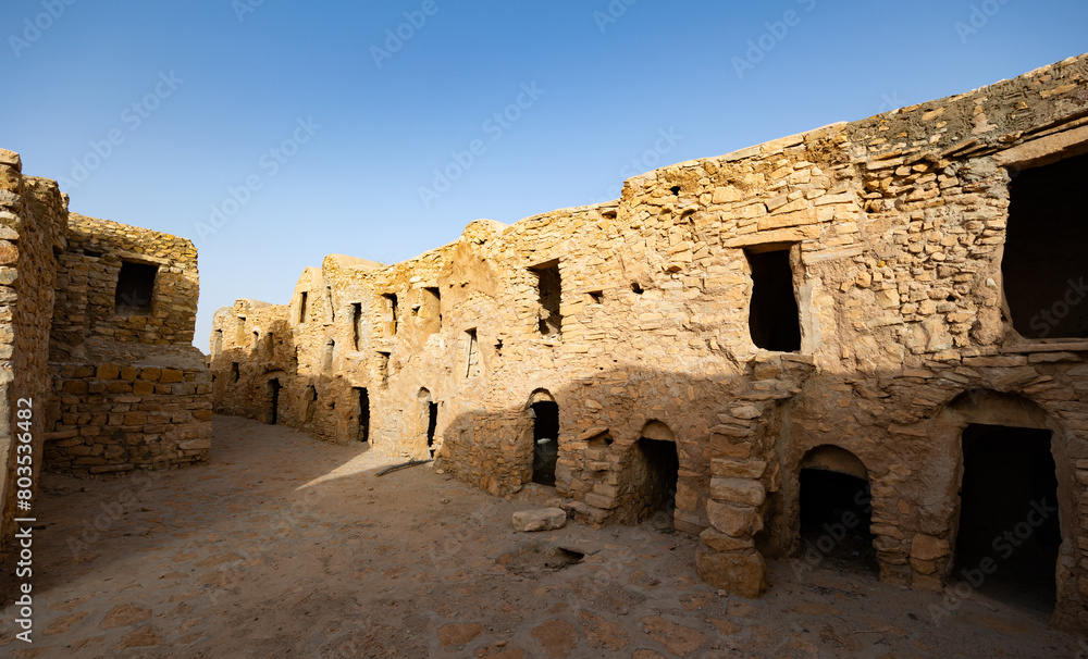 Historical Gsar al-Dagaghra settlement - manifestation of Berber architecture in Tunisia