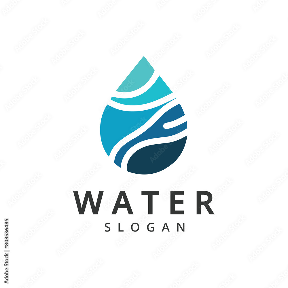 Drop Water Logo Design Illustration Drop Water Logo Design Illustration