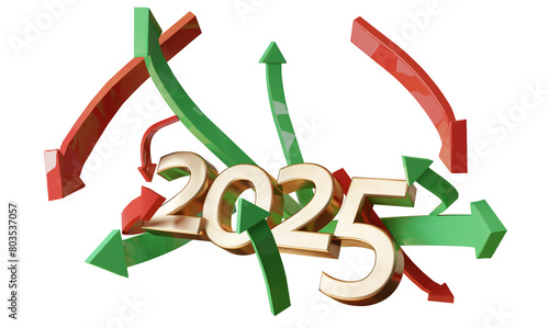 year 2025 golden bold numbe...