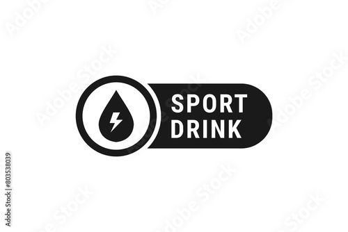 Sport drink label or Electrolytes drink label vector isolated. Best Electrolytes drink label vector for product design element and more.