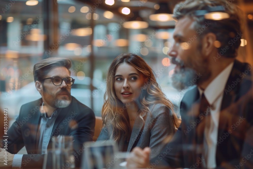 Corporate Business People Meeting created with Generative AI Corporate Business People Meeting created with Generative AI