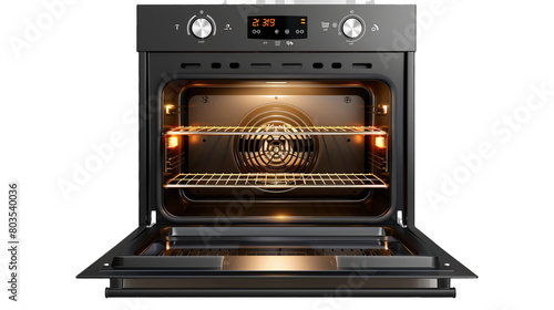 A smart oven with convection capabilities on a transparent background. PNG format, This PNG file, with an isolated cutout object on a transparent background.