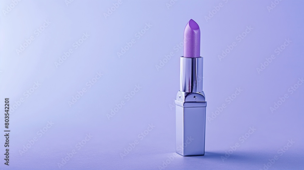 Stylish soft purple lipstick on a light background Stylish soft purple lipstick on a light background