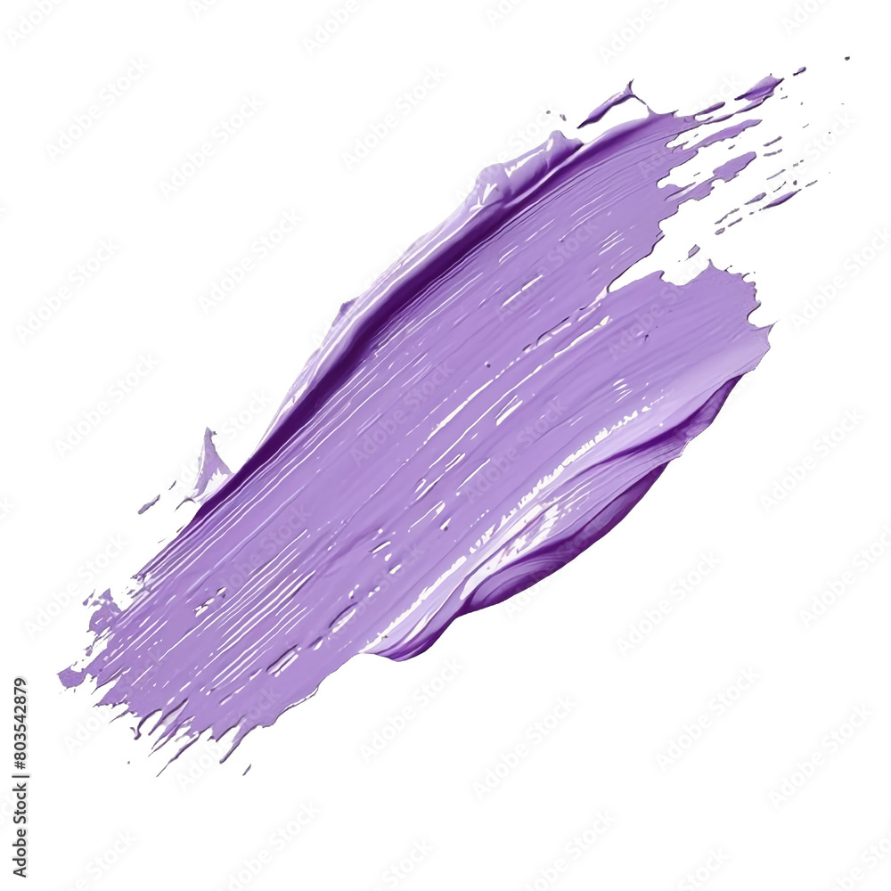 Vibrant purple paint smear on a white background.