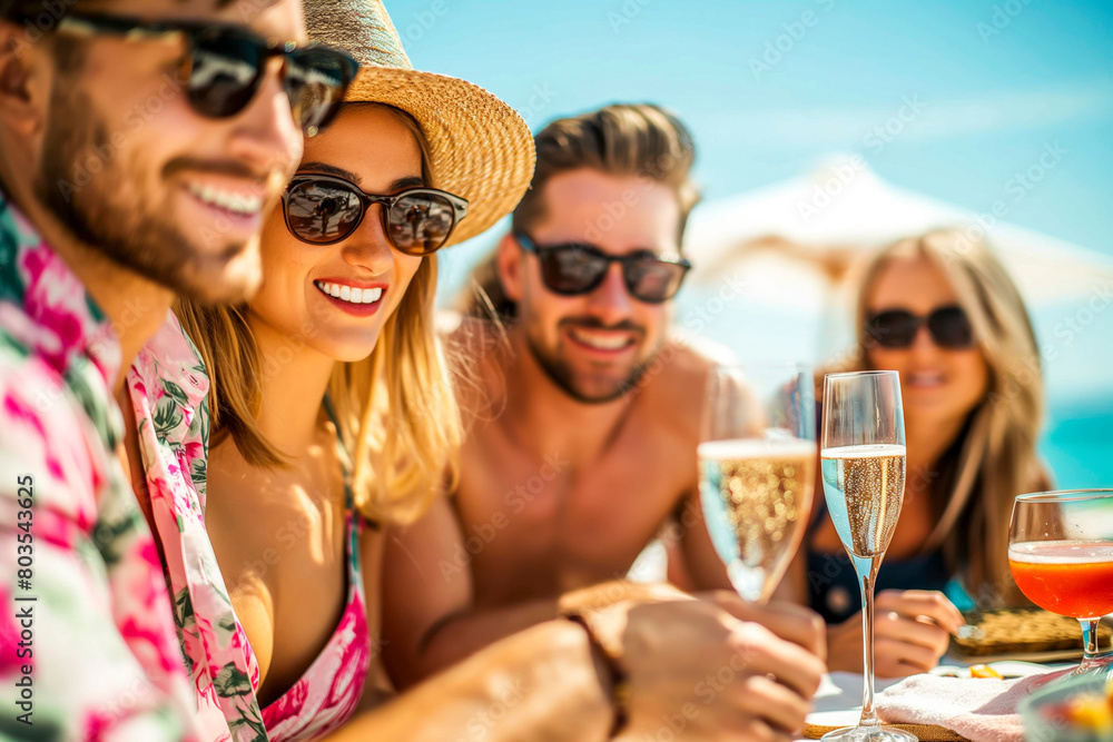 Group of friends having fun together and drinking champagne while sailing in the sea on luxury yacht, Traveling and yachting concept Group of friends having fun together and drinking champagne while sailing in the sea on luxury yacht, Traveling and yachting concept