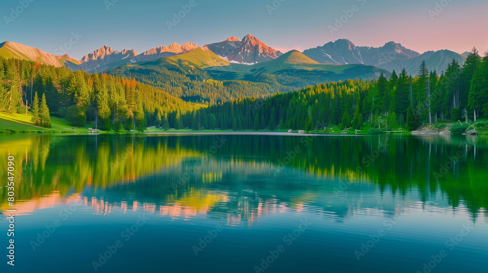 seren lake in the morning