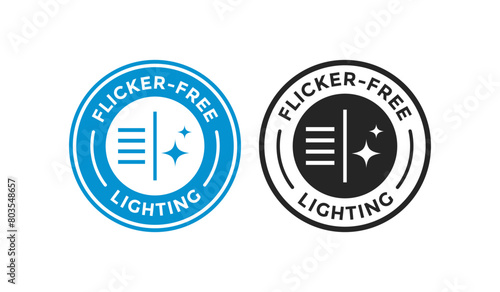 Flicker-free lighting badge logo template. Suitable for technology and information sign