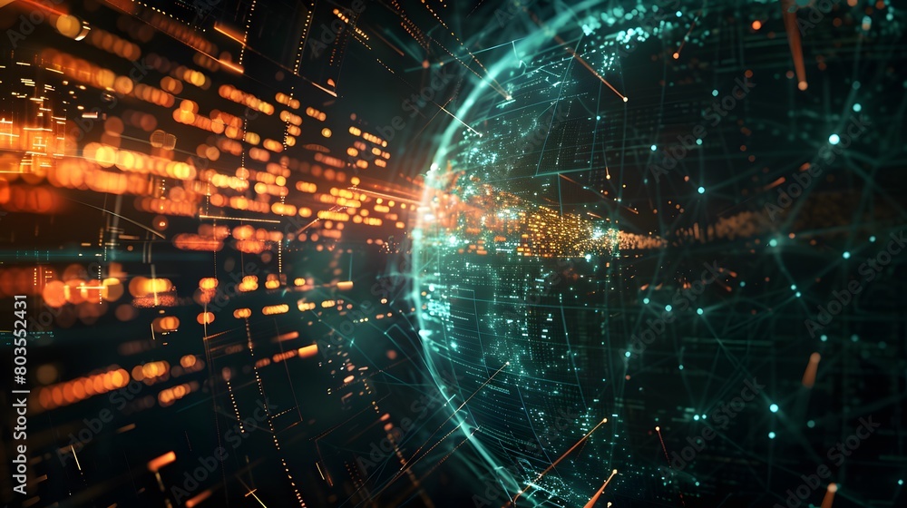 Fototapeta premium circular technology background