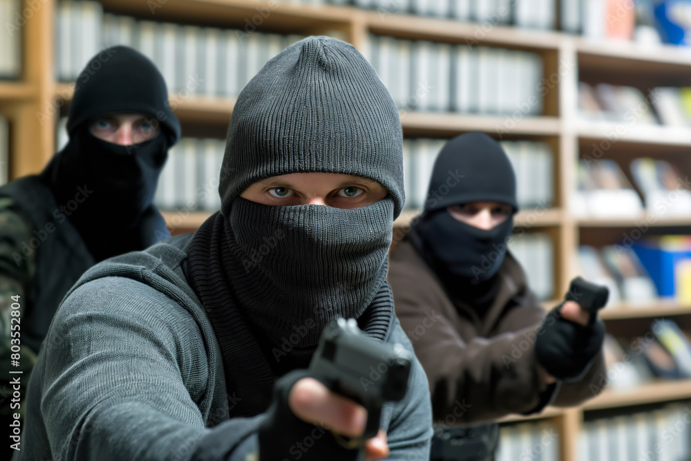 Robbers robbing a bank Robbers robbing a bank