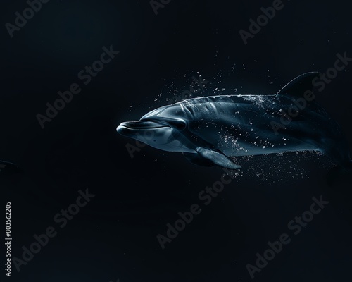 Transform the grace of a swimming dolphin into a digital masterpiece