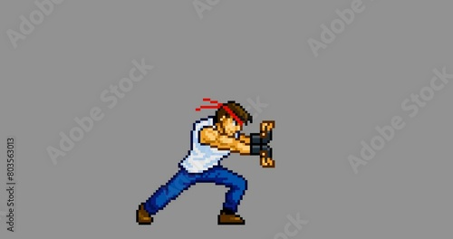 Tシャツ格闘家エネルギー弾