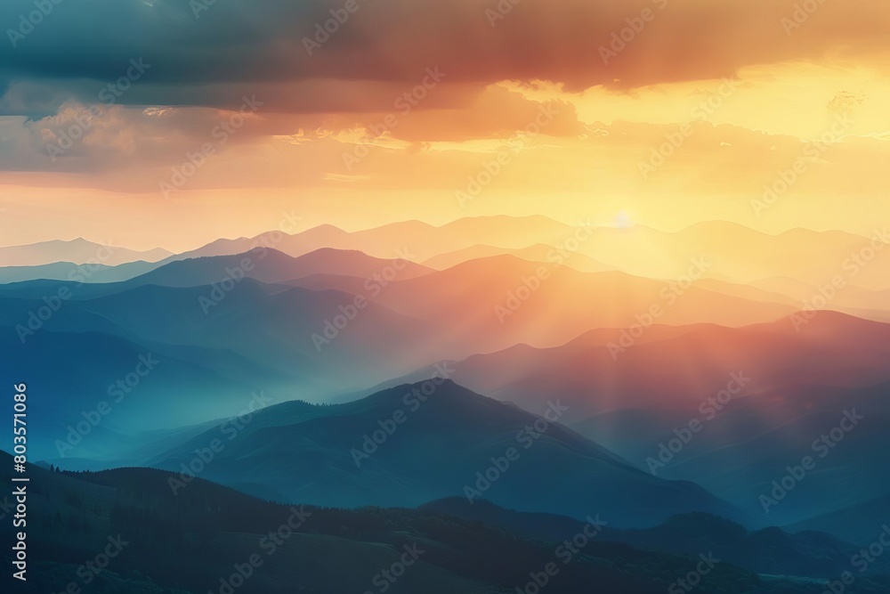 mystical colorful mountains at sunset with clouds dreamy landscape mystical colorful mountains at sunset with clouds dreamy landscape