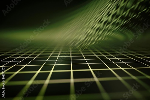 perspective grid of thin olive lines on dark background abstract geometric pattern abstract photos
