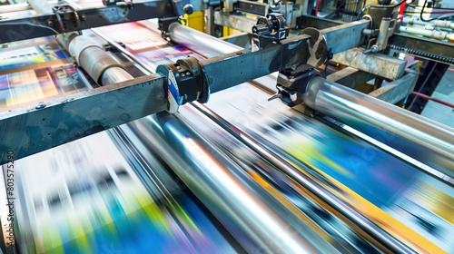 Printing and Publishing: High-speed printing presses and binding lines for books and magazines.  photo