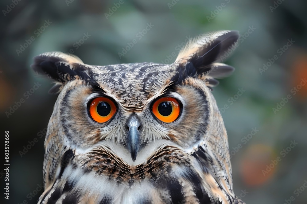 A stunning owl in nature looking at the camera. A stunning owl in nature looking at the camera.
