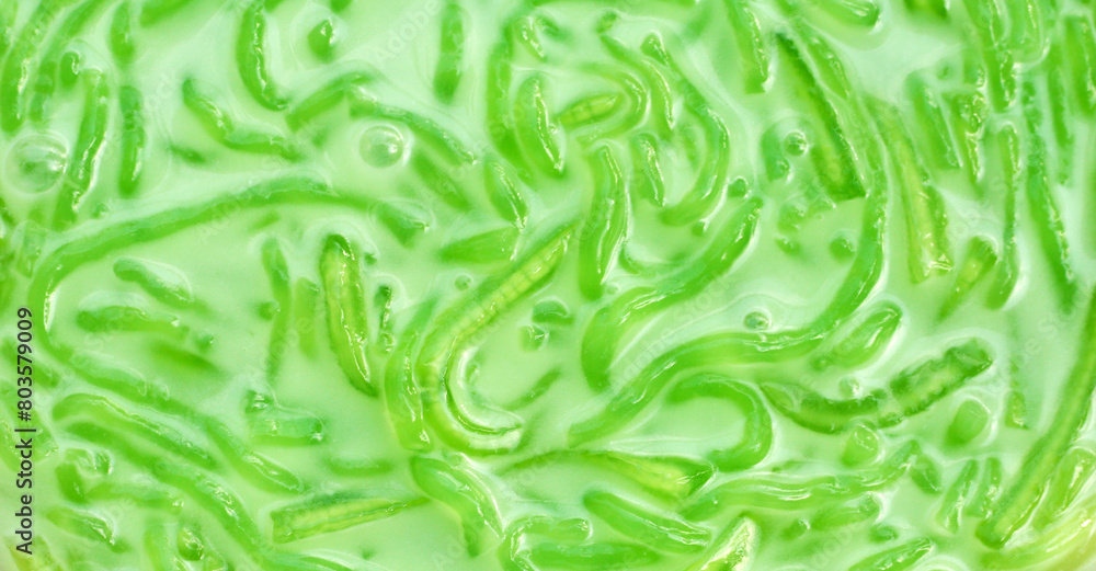 Rice noodles dessert with coconut milk cream Rice noodles dessert with coconut milk cream