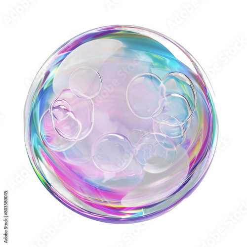 Isolated Bubble PNG on Transparent Background. Playful and Airy Water Element Illustration for Design Projects.