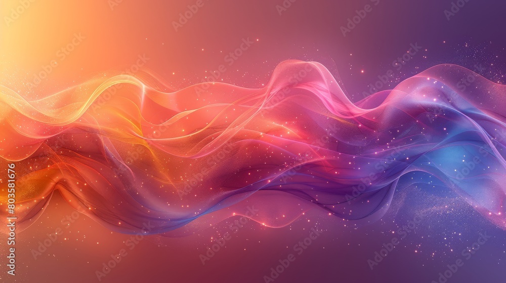 Obraz premium Abstract air and flowing waves going across the background. 