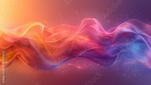 Abstract air and flowing waves going across the background. 