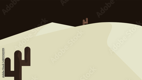 Night in the Dunes: Desert Moonlit Serenade
