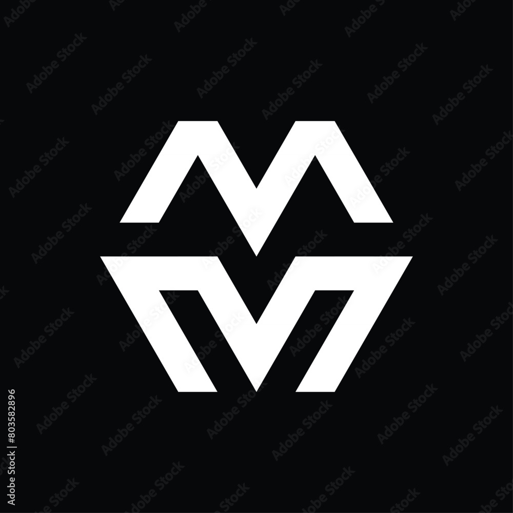 vector monogram logo design in the shape of a hexagon and forming the letters vector monogram logo design in the shape of a hexagon and forming the letters