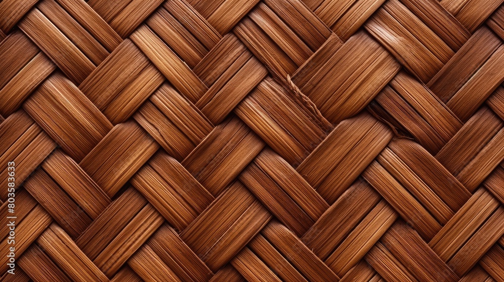 Brown bamboo weave texture, a nature background with handicraft charm. Ai Generated. Brown bamboo weave texture, a nature background with handicraft charm. Ai Generated.