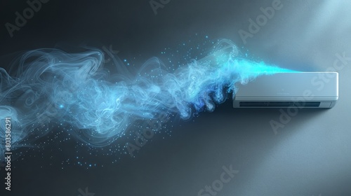 Air flow illustration around technology. 