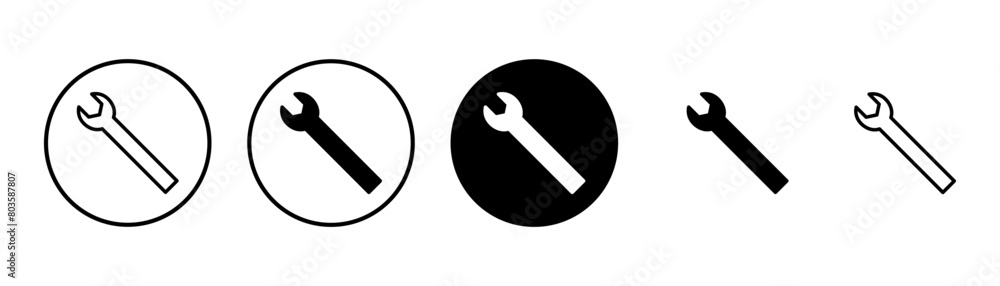 wrench icon vector isolated on white background. Wrench vector icon. Spanner symbol wrench icon vector isolated on white background. Wrench vector icon. Spanner symbol