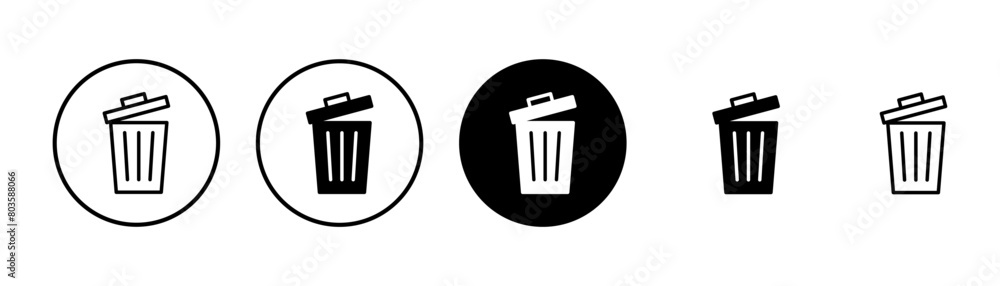 Trash icon vector isolated on white background. trash can icon. Delete icon vector Trash icon vector isolated on white background. trash can icon. Delete icon vector