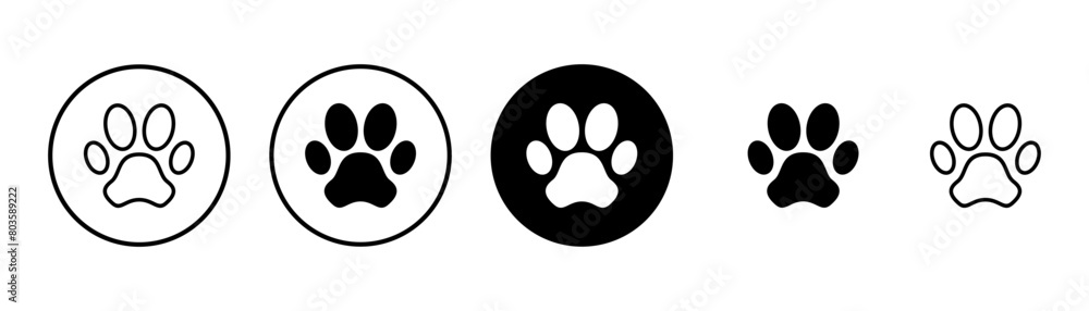 Paw icon vector isolated on white background. Paw Print icon Paw icon vector isolated on white background. Paw Print icon