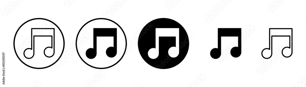 Music icon vector isolated on white background, music vector icon, Melody, song, note, sound, audio sign Music icon vector isolated on white background, music vector icon, Melody, song, note, sound, audio sign